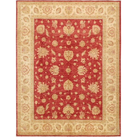 Pasargad Home Denver Hand-Knotted Rust Lamb's Wool Area Rug- 8 ft.10 in.  X 11 ft. 8 in. 033280
